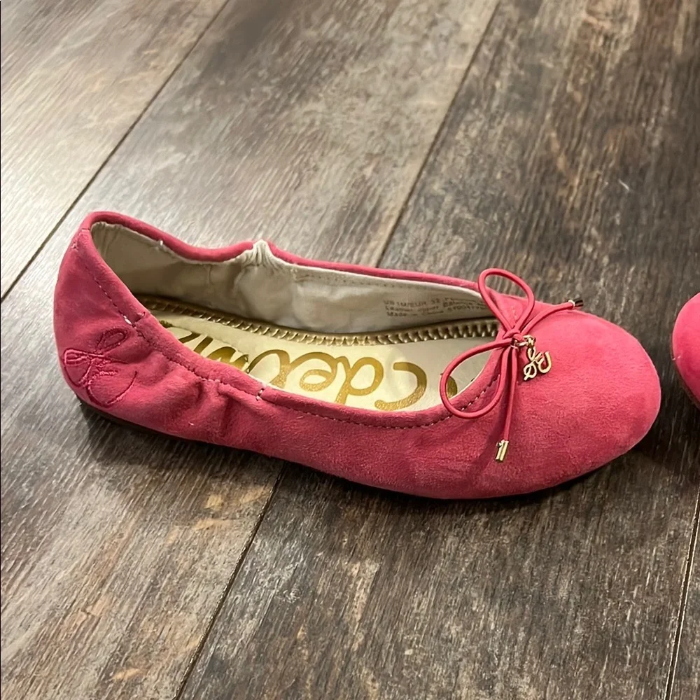 Sam Edelman Pink Suede Ballet Flats